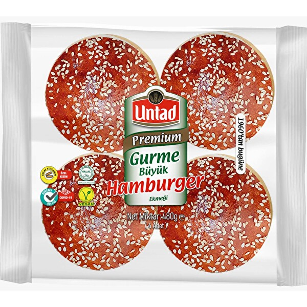 Untad Premium Gurme Hamburger 4 Lü 480 Gr
