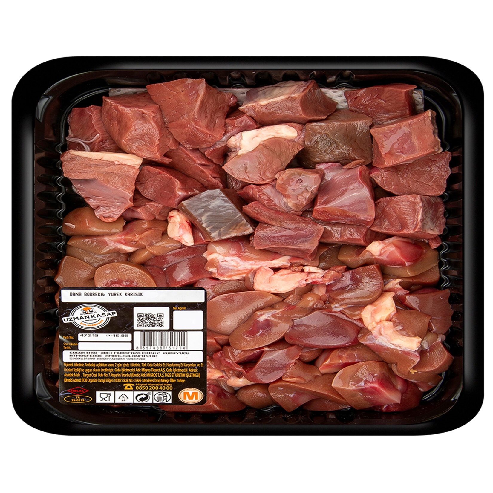 Uzman Kasap Dana Böbrek & Dana Yürek Karışık 500 Gr