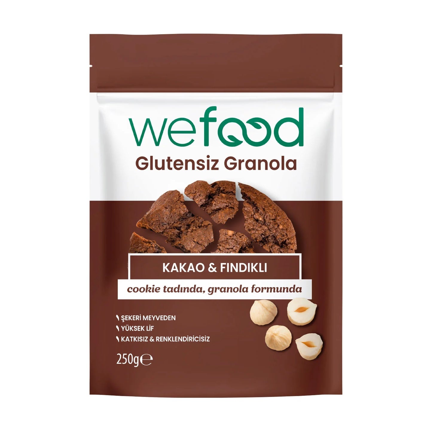 Wefood Glutensiz Kakao & Fındıklı Granola 250 Gr