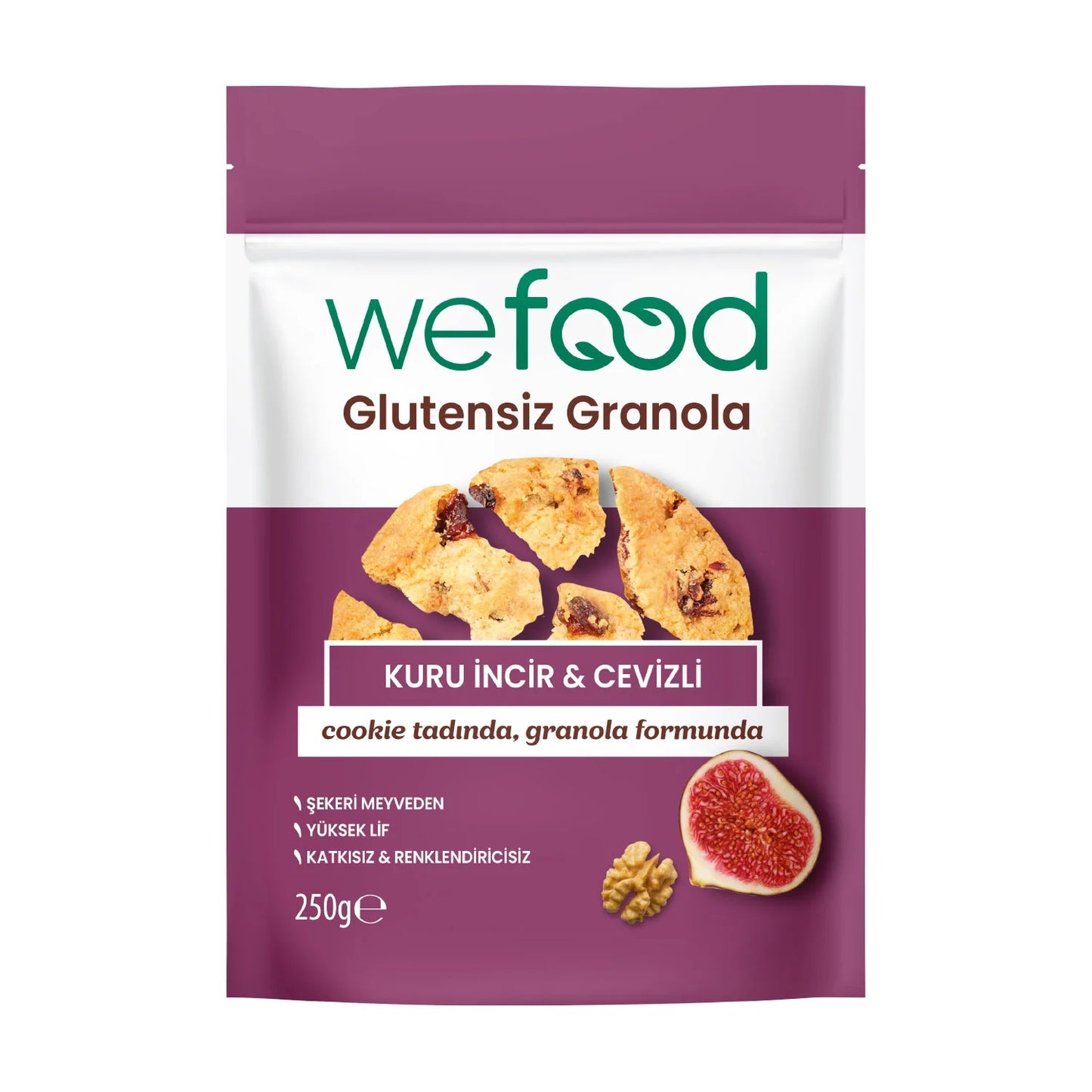 Wefood Glutensiz Kuru İncir & Cevizli Granola 250 Gr