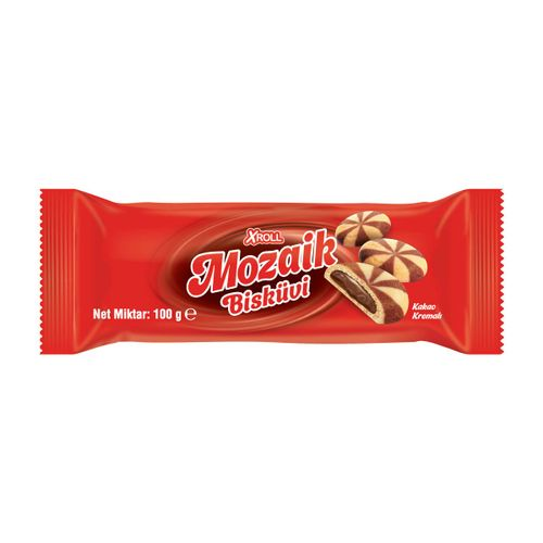 Xroll Bisküvi Mozaik Kakao Dolgulu 100 GR