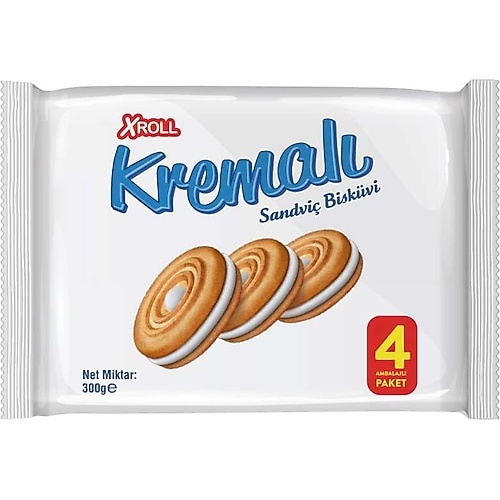 Xroll Muzlu Kremalı Bisküvi 4x75 Gr