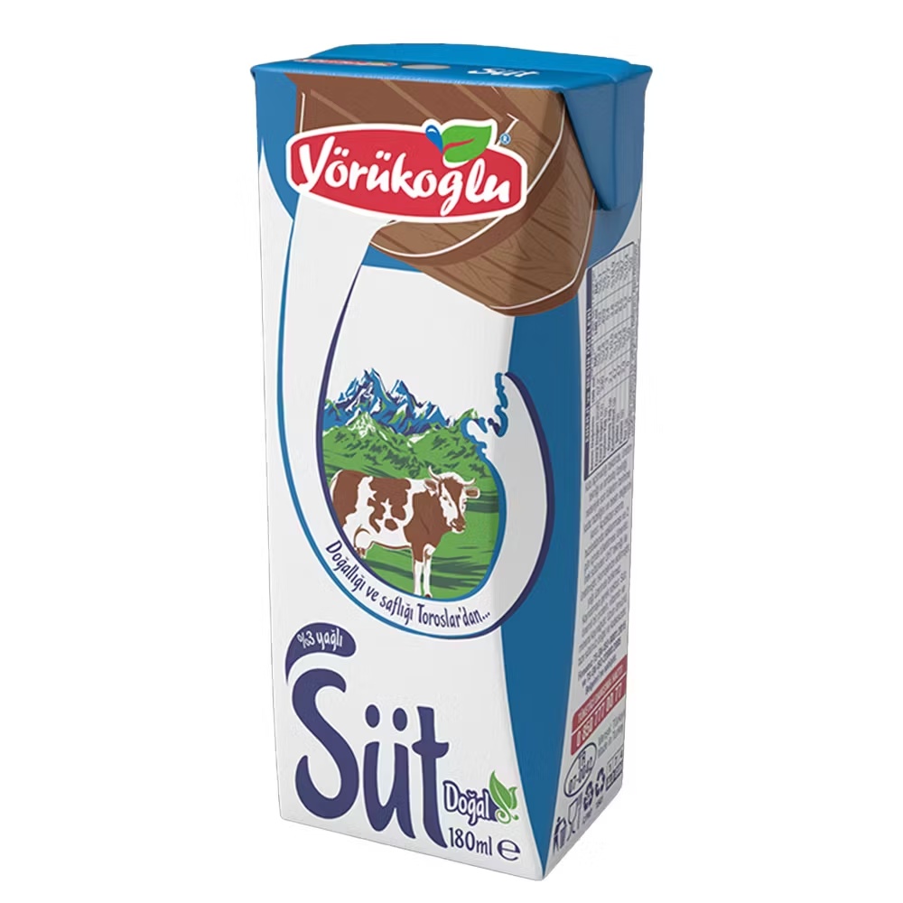 Yörükoğlu Sade Süt 180 Ml