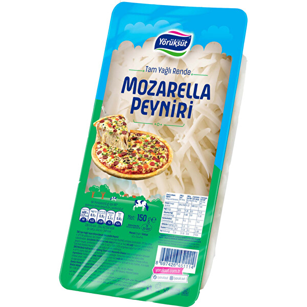 Yörüksüt Tam Yağlı Rende Mozzarella Peyniri 150 Gr