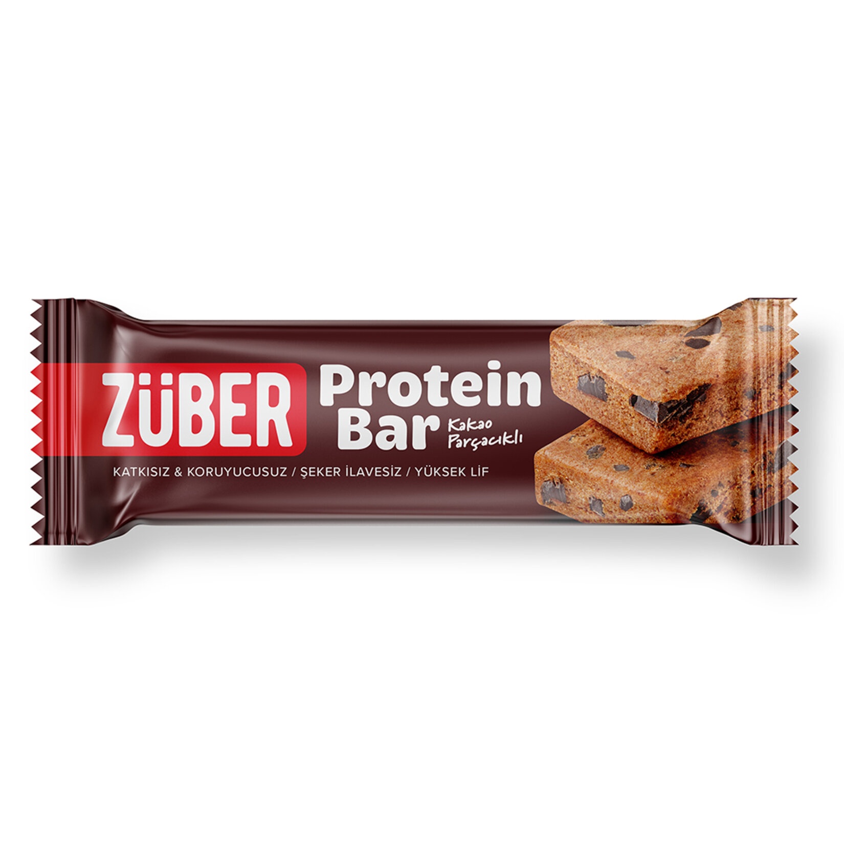 Züber Kakao Parçacıklı Protein Bar 35 Gr
