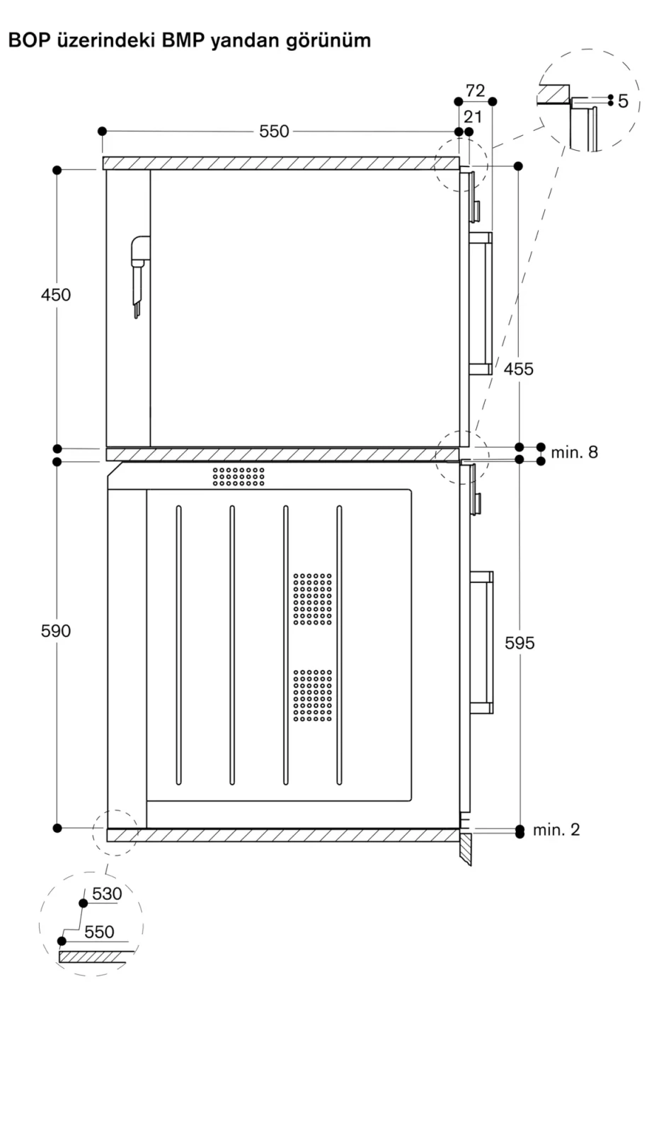 Gaggenau 200 serisi kombi-mikrodalga fırın 60 x 45 cm Kapı menteşesi: sağa, Metalik görsel 5