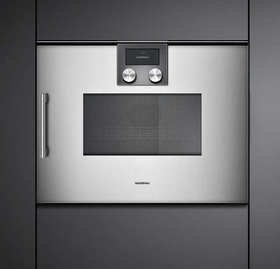 Gaggenau 200 serisi kombi-mikrodalga fırın 60 x 45 cm Kapı menteşesi: sağa, Metalik görsel 2