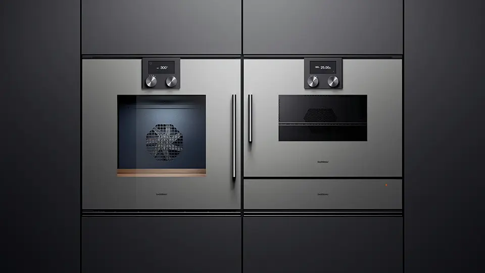 Gaggenau 200 serisi kombi-mikrodalga fırın Kapı menteşesi: sağa, Antrasit görsel 2
