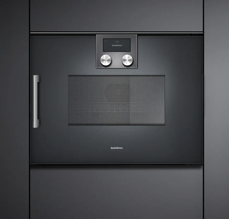 Gaggenau 200 serisi kombi-mikrodalga fırın Kapı menteşesi: sağa, Antrasit görsel 5