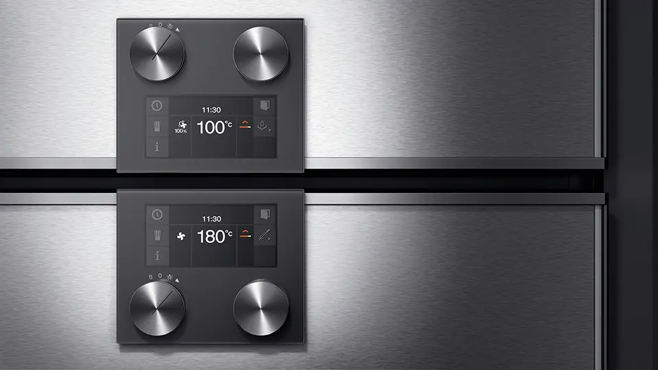 Gaggenau 400 serisi kombi-mikrodalga fırın Kapı menteşesi: sağa, Paslanmaz çelik sırtlı tam cam kapı görsel 3
