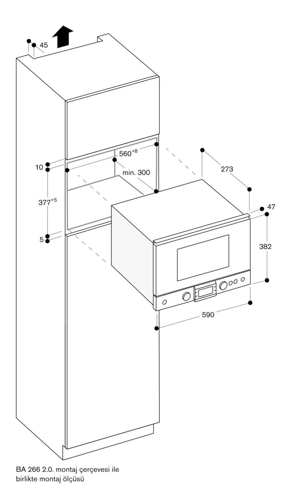 Gaggenau BM220110 Built-In Microwave with grill door hinge: right, stainless steel görsel 2
