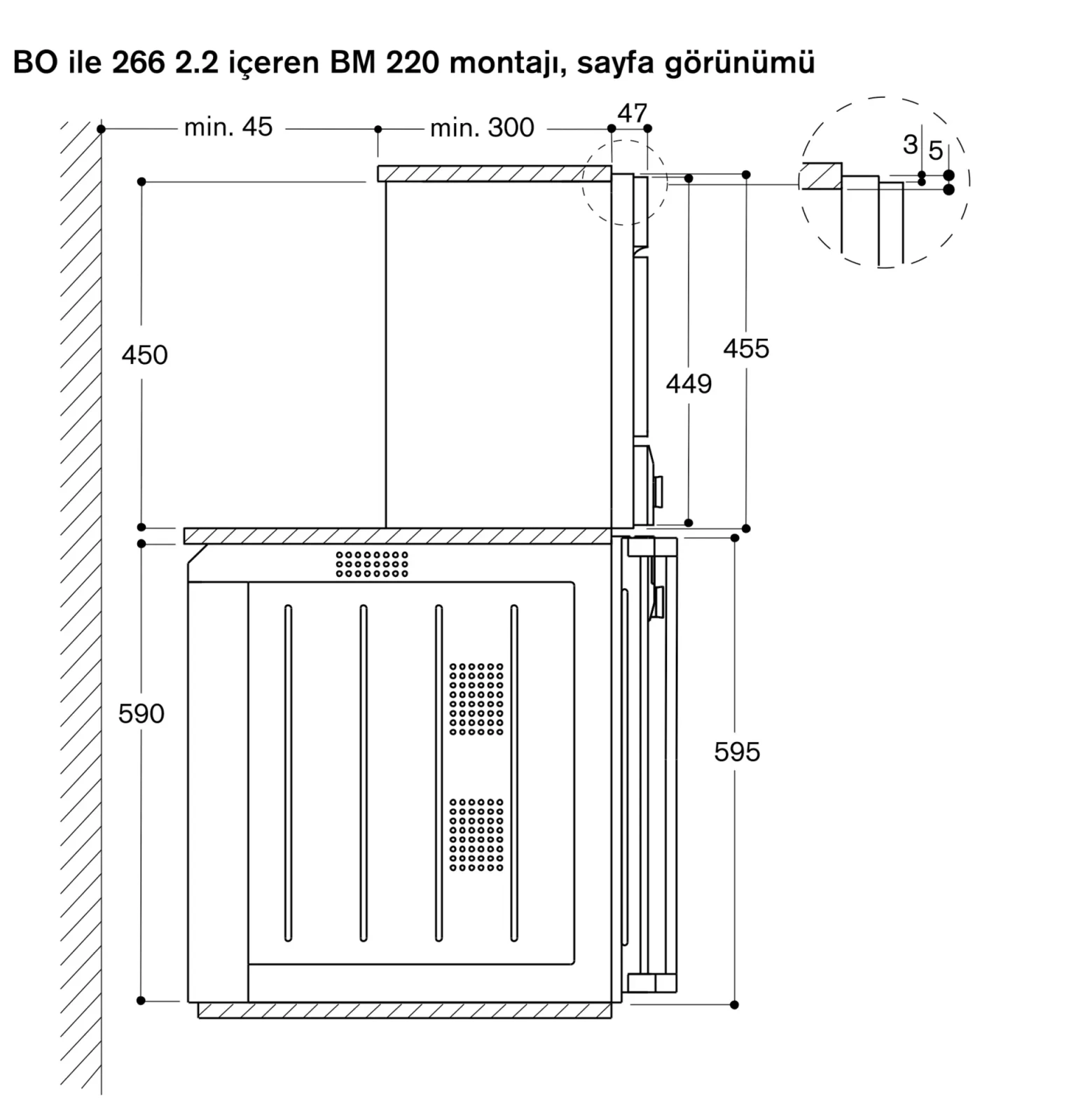 Gaggenau BM220110 Built-In Microwave with grill door hinge: right, stainless steel görsel 3