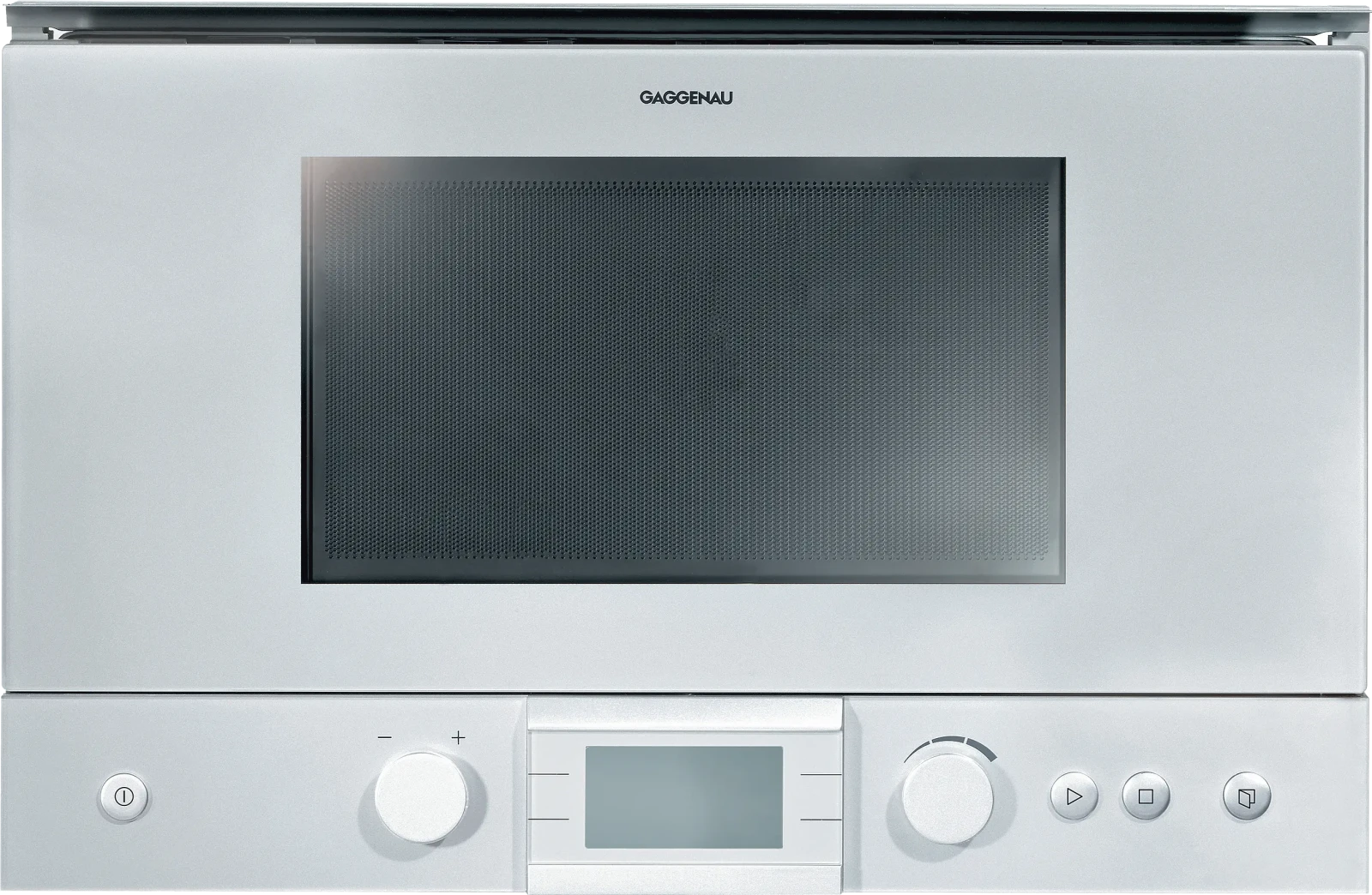 Gaggenau BM220130 Built-In Microwave with grill door hinge: right, silver