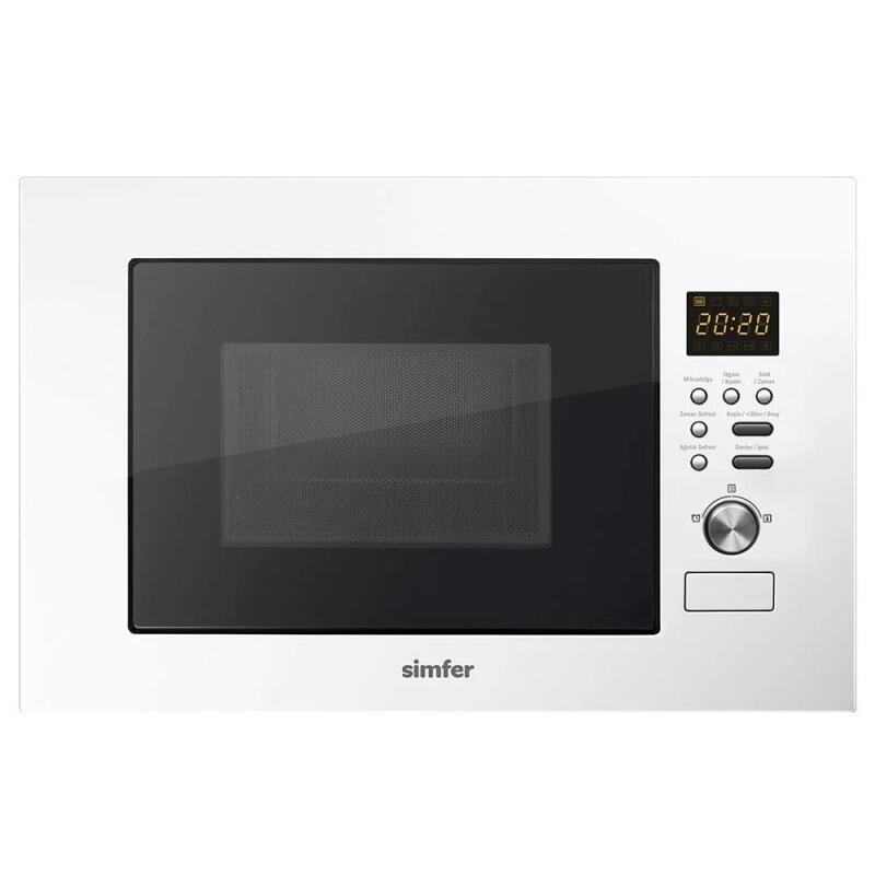 Simfer 2330 Beyaz 23Litre Full Ankastre Mikrodalga Fırın Grill Fonksiyon