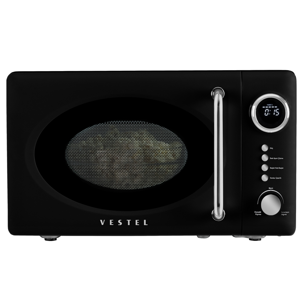 Vestel MD 20 YD Retro Siyah Mikrodalga Fırın görsel 2