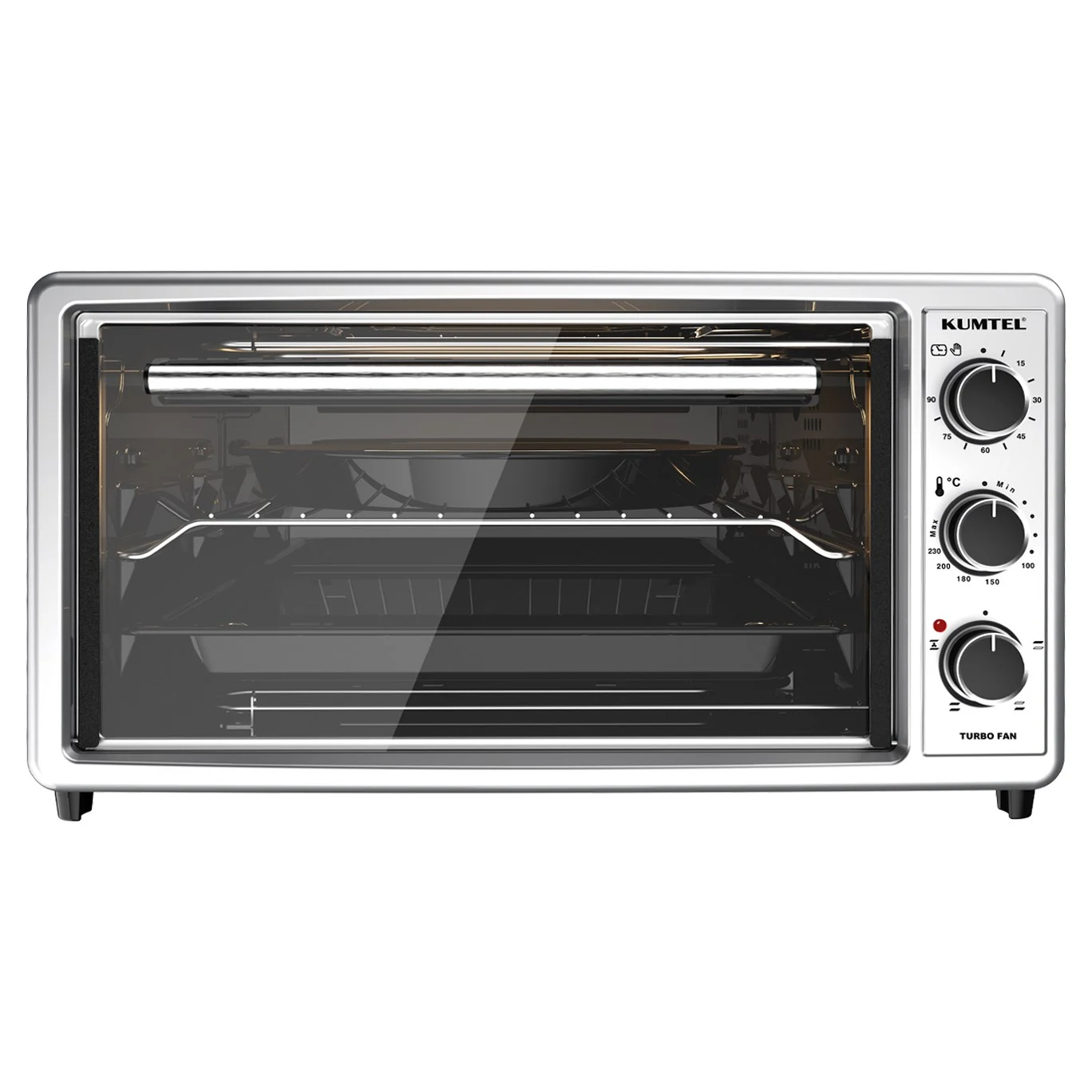 Kumtel LX-3575 45 Litre Gri Turbo Mini Fırın (3000FPH0GTR01)