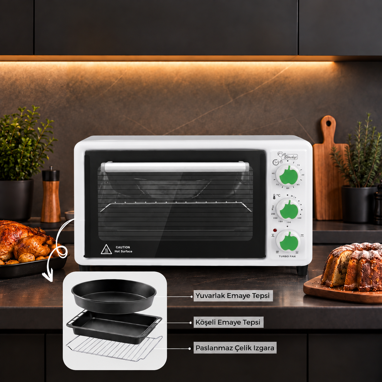 Luxell 40 Litre Börekçi Mini Fırın – LX-3675 görsel 5