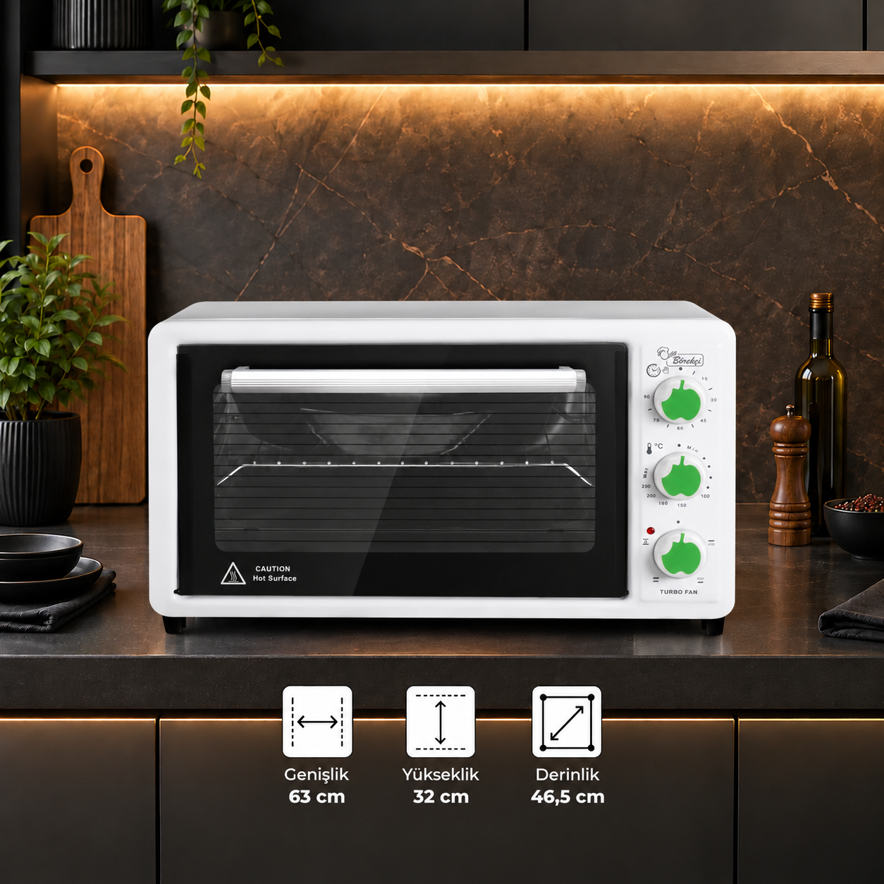 Luxell 40 Litre Börekçi Mini Fırın – LX-3675 görsel 6