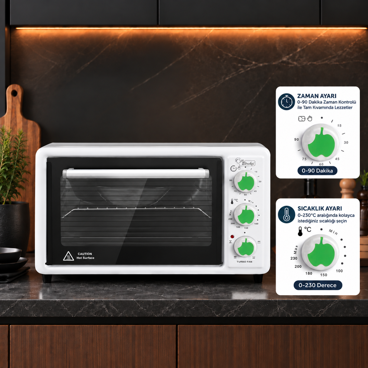 Luxell 40 Litre Börekçi Mini Fırın – LX-3675 görsel 3