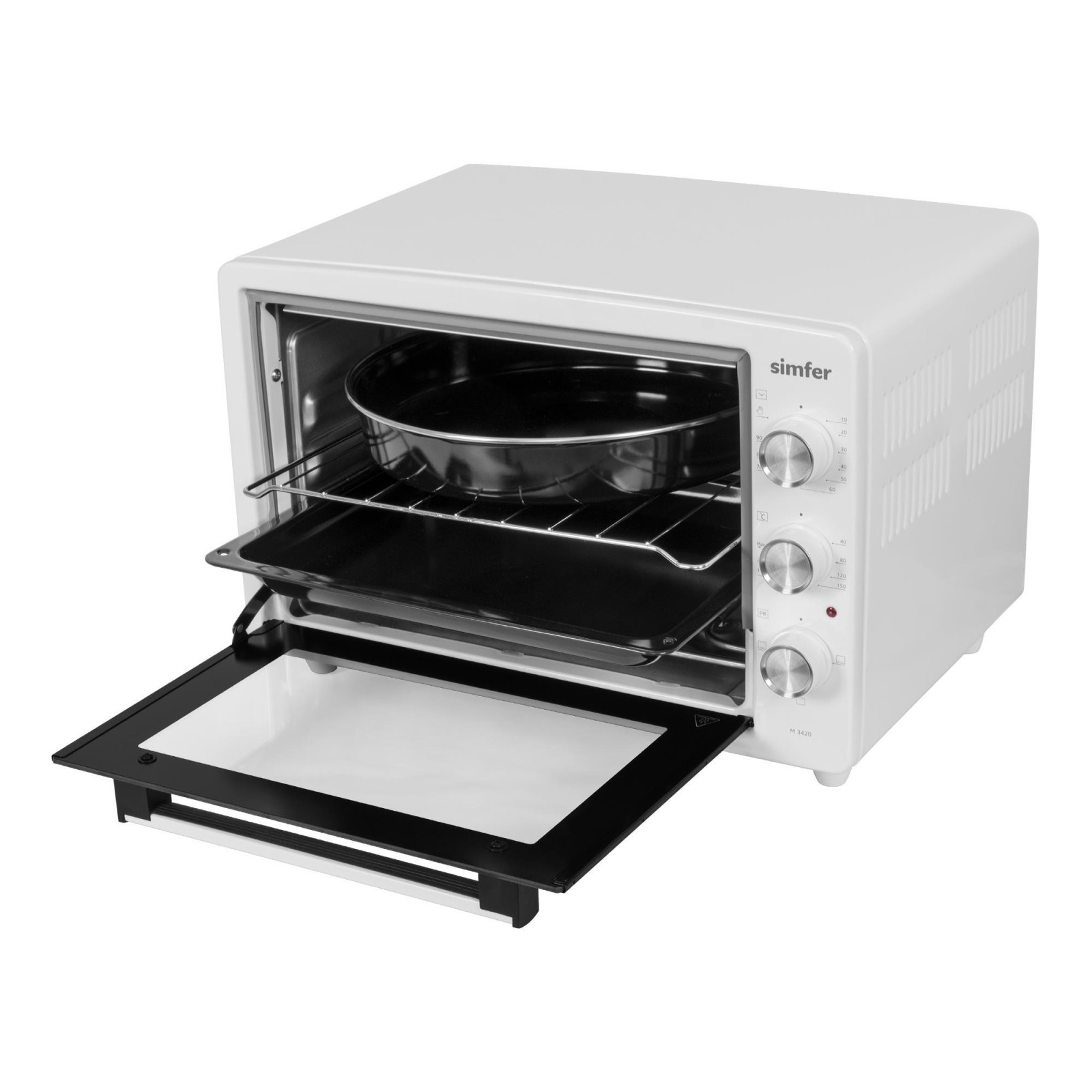 Simfer 3420 Beyaz 34 LT Statik Mini / Midi Fırın - 4 Fonksiyon, Programlanabilir Pişirme & Isı Kontrol Sistem görsel 3