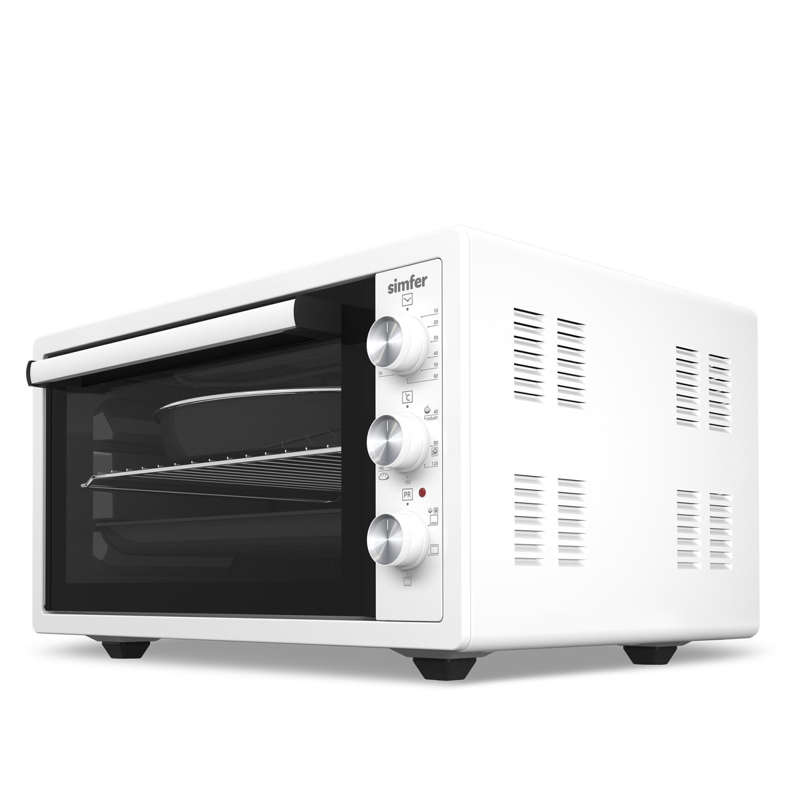 Simfer 4502 Beyaz 45 LT Turbo Fan Mini / Midi Fırın - 6 Fonksiyon,Yoğurt Yapma, Buz Çözme & İç Aydınlatma görsel 2