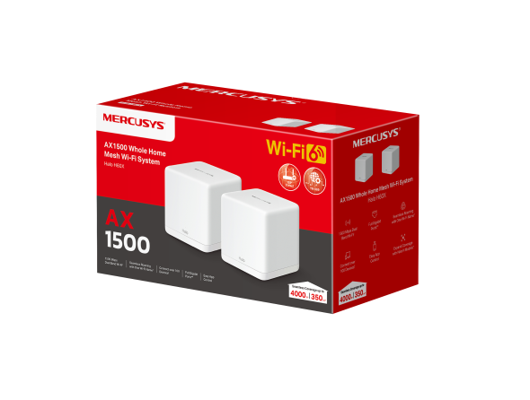 Mercusys Halo H60X 2-pack AX1500 Tüm Ev Mesh Wi-Fi 6 Sistemi