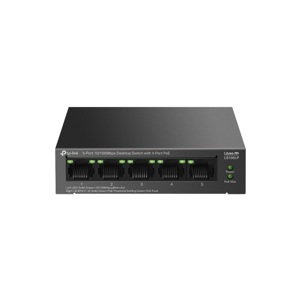TP-Link LS105LP 4-Port PoE ile 5-Port 10/100Mbps Masaüstü Switch