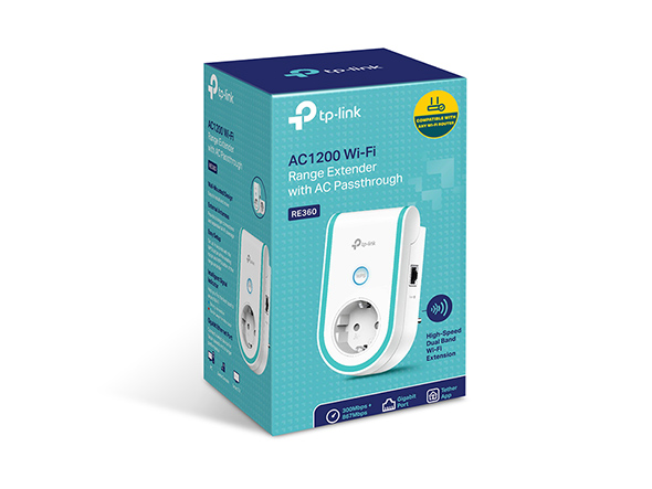 TP-Link RE360 AC1200 Wi-Fi Range Extender with AC Passthrough görsel 3