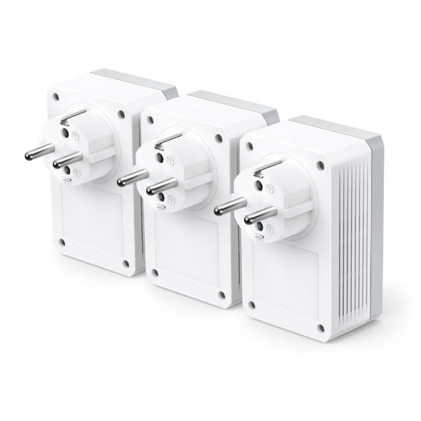 TP-Link TL-PA4010P-TKIT AV600 Passthrough Powerline 3-Pack Kit