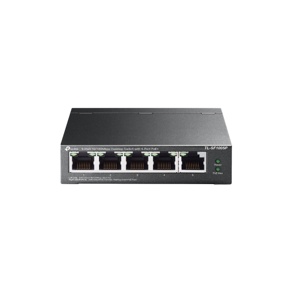 TP-Link TL-SF1005P 5-Port 10/100Mbps Desktop Switch with 4-Port PoE+