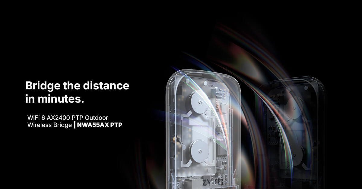 Zyxel NWA55AX-PTP AX2400 2 Akışlı WiFi 6 (5 GHz, 5 km) NebulaFlex Dış Mekân Kablosuz Bağlantı Çözümü