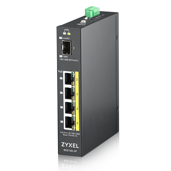 Zyxel RGS100-5P 5-port GbE Unmanaged PoE Switch