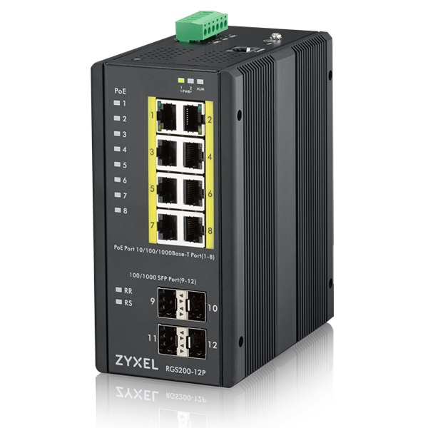 Zyxel RGS200-12P 12-port GbE Managed PoE Switch