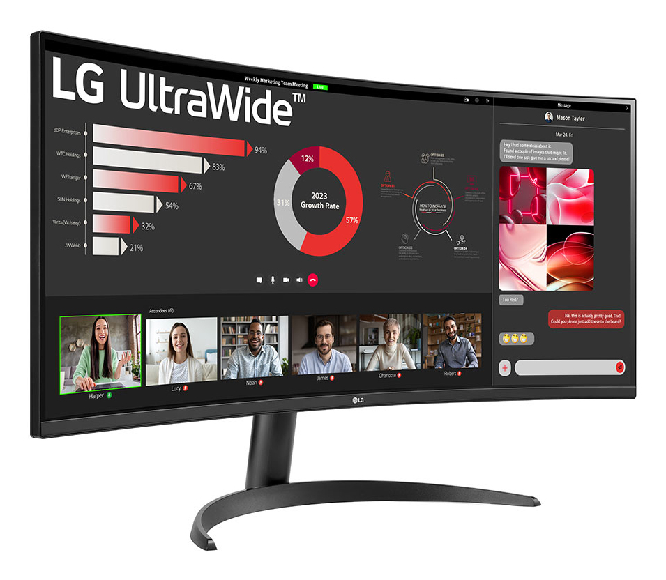 LG UltraWide 34WR50QC-B görsel 4