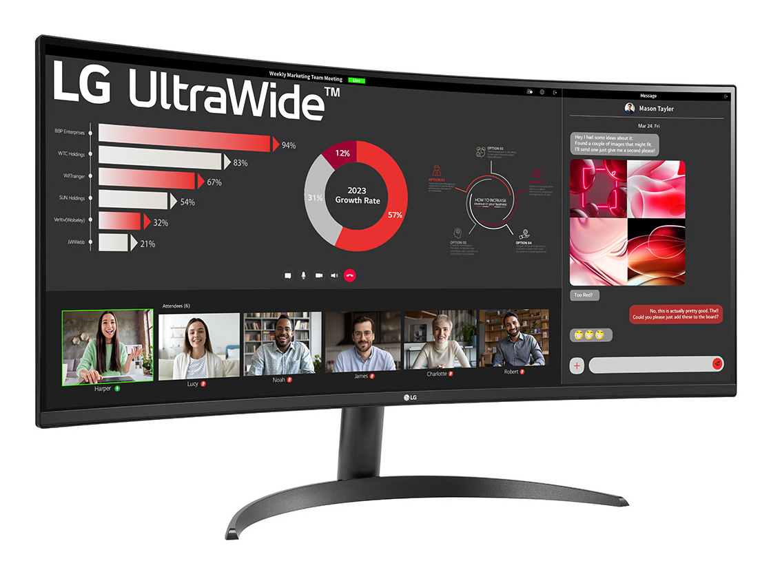 LG UltraWide 34WR50QC-B görsel 3