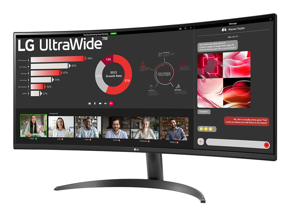 LG UltraWide 34WR50QC-B görsel 2