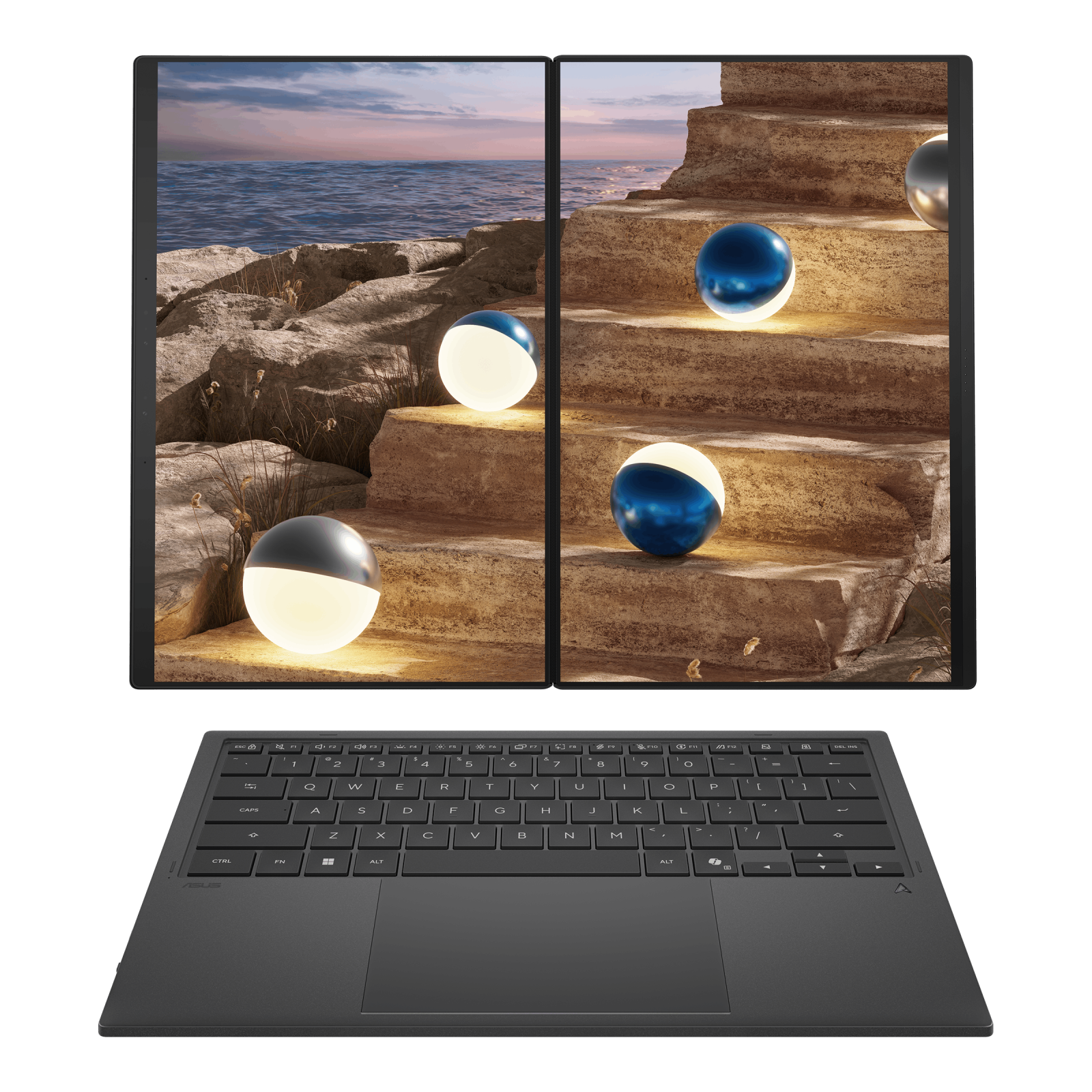 Asus Zenbook DUO I Çift 3K OLED, Premium AI Laptop görsel 2