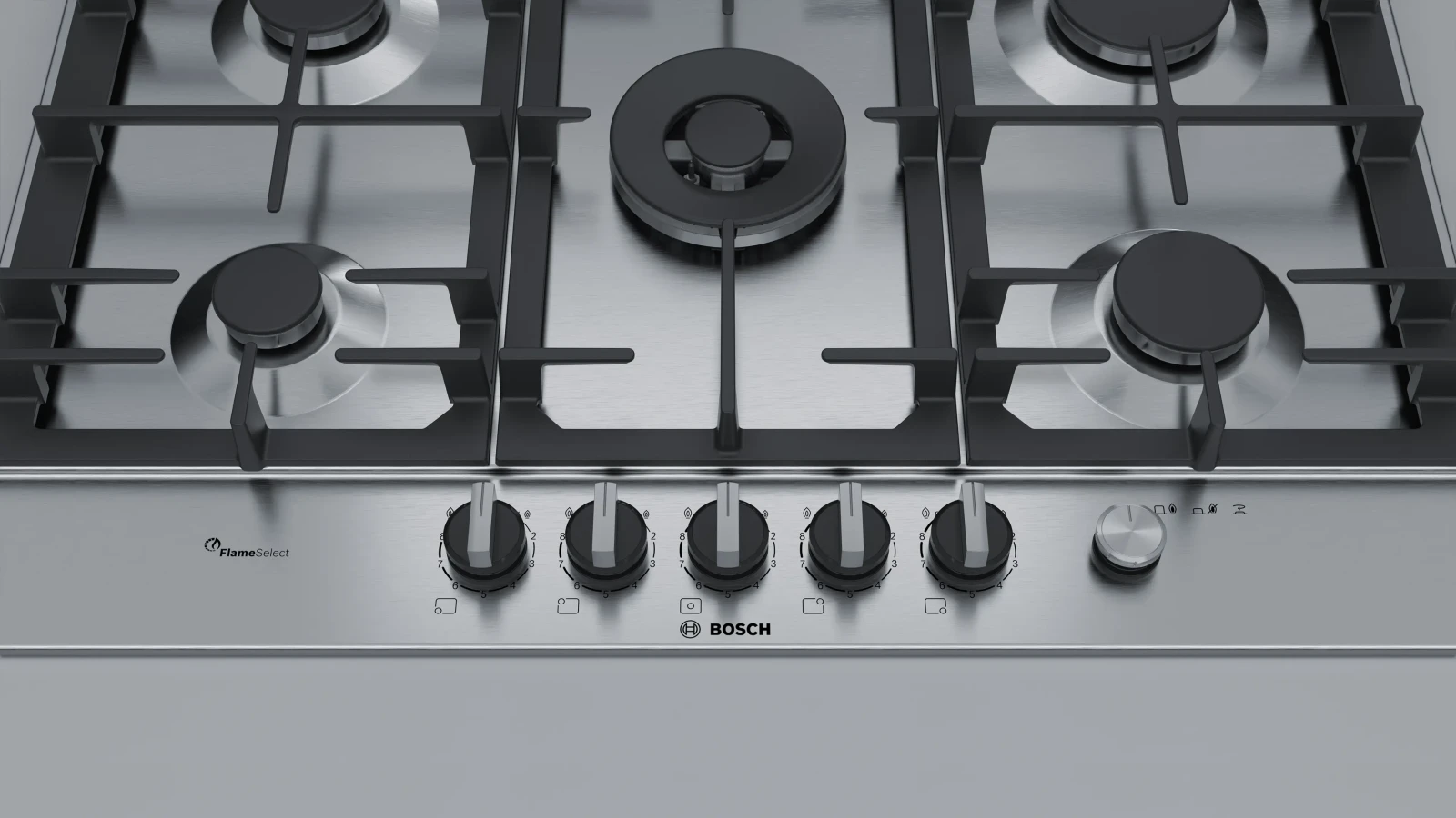 Bosch Serie 6 Gazlı Ocak 75 cm Paslanmaz çelik görsel 2