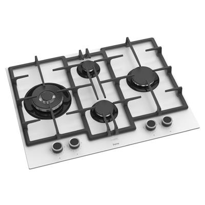 Ferre ED076-WFA 67cm Beyaz FlameArt Ankastre Ocak görsel 2