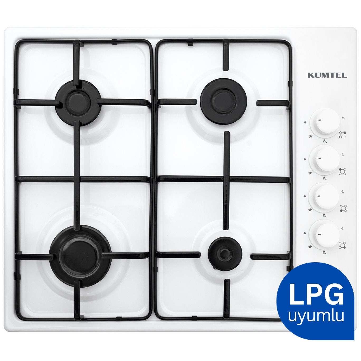 Kumtel Emaye Set Üstü Beyaz Ocak (KO-420F) (LPG) (3001OY0EBTR14)