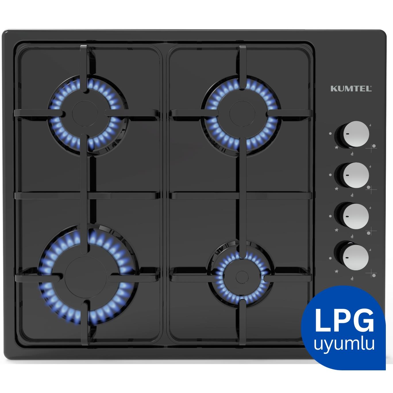 Kumtel Emaye Set Üstü Siyah Ocak (KO-420F) (LPG) (3001OY0ESTR04)