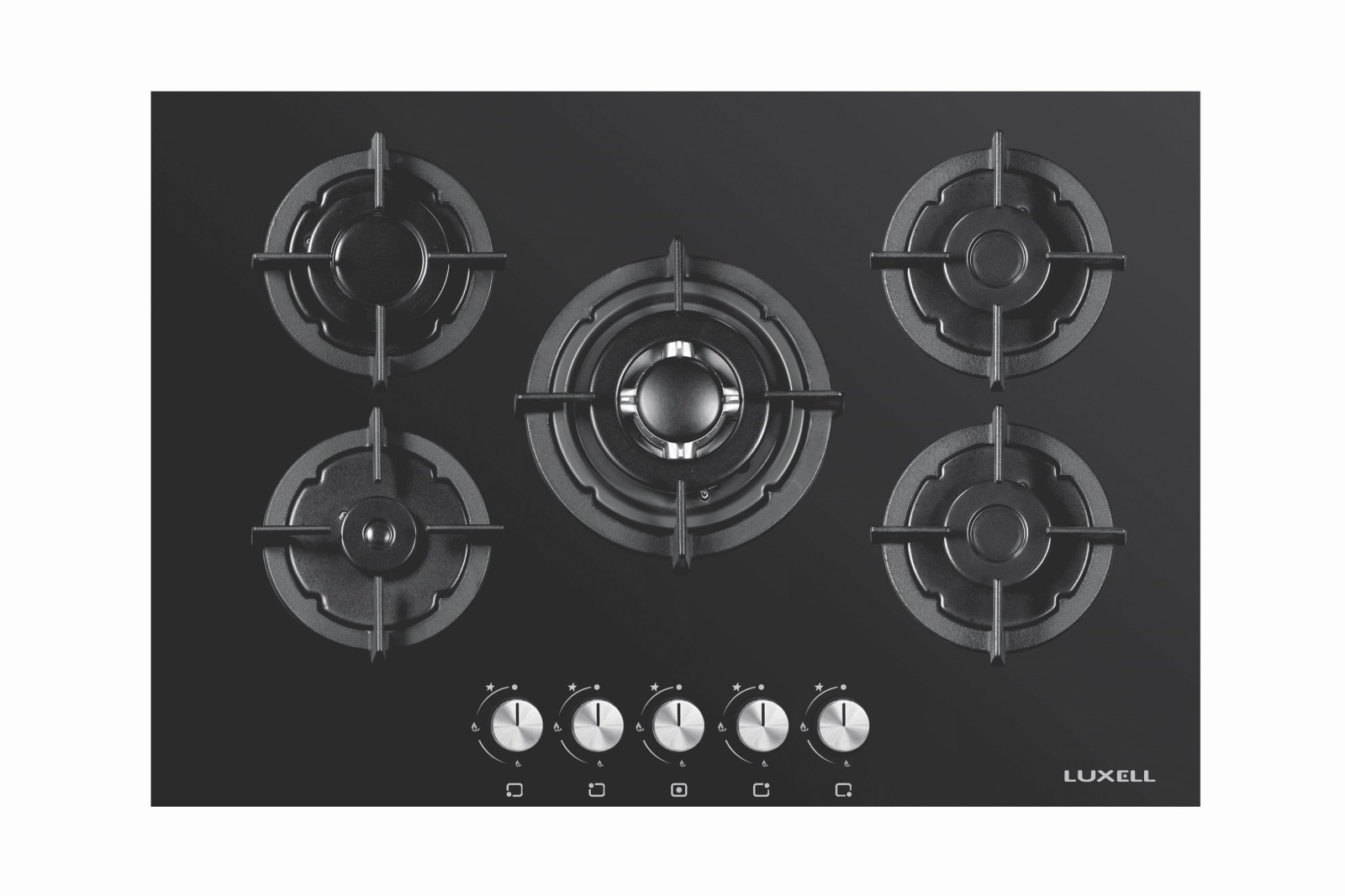 Luxell 5 Gözlü Beyaz Doğalgazlı Set Üstü Ocak - KO-50OSHDF görsel 2