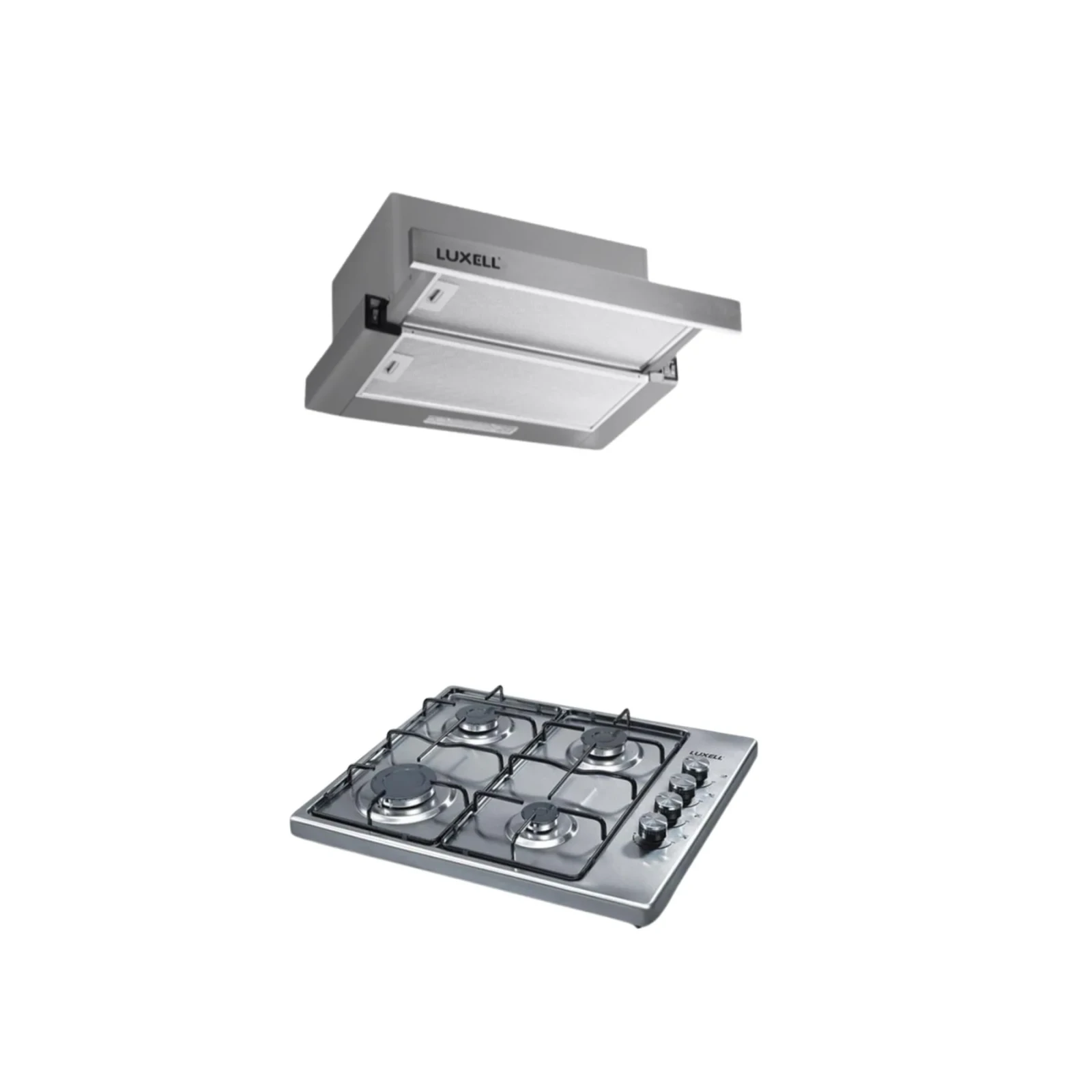 Luxell İnox Aspiratörlü Set Üstü Ocak Seti – DS6-905 & LX-420F