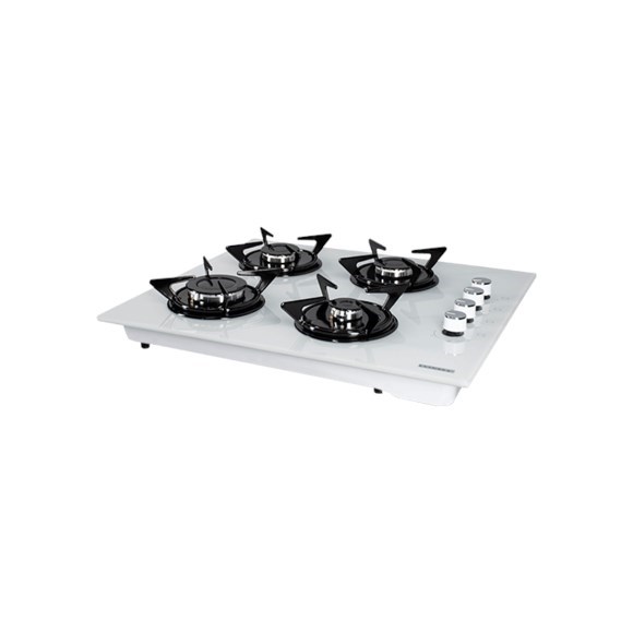 Luxell Set Üstü Doğalgaz Ocak Beyaz Cam Oval – LX-40TSHDF