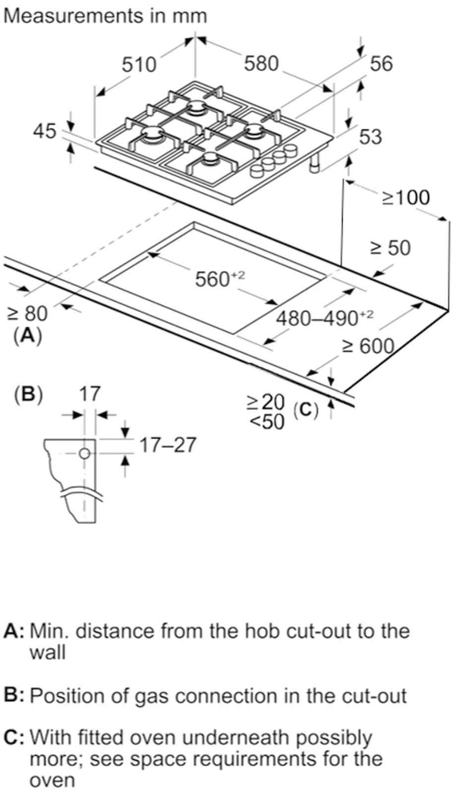 Profilo OD36K6B80D Gazlı Ocak 60 cm Emaye, Siyah görsel 6