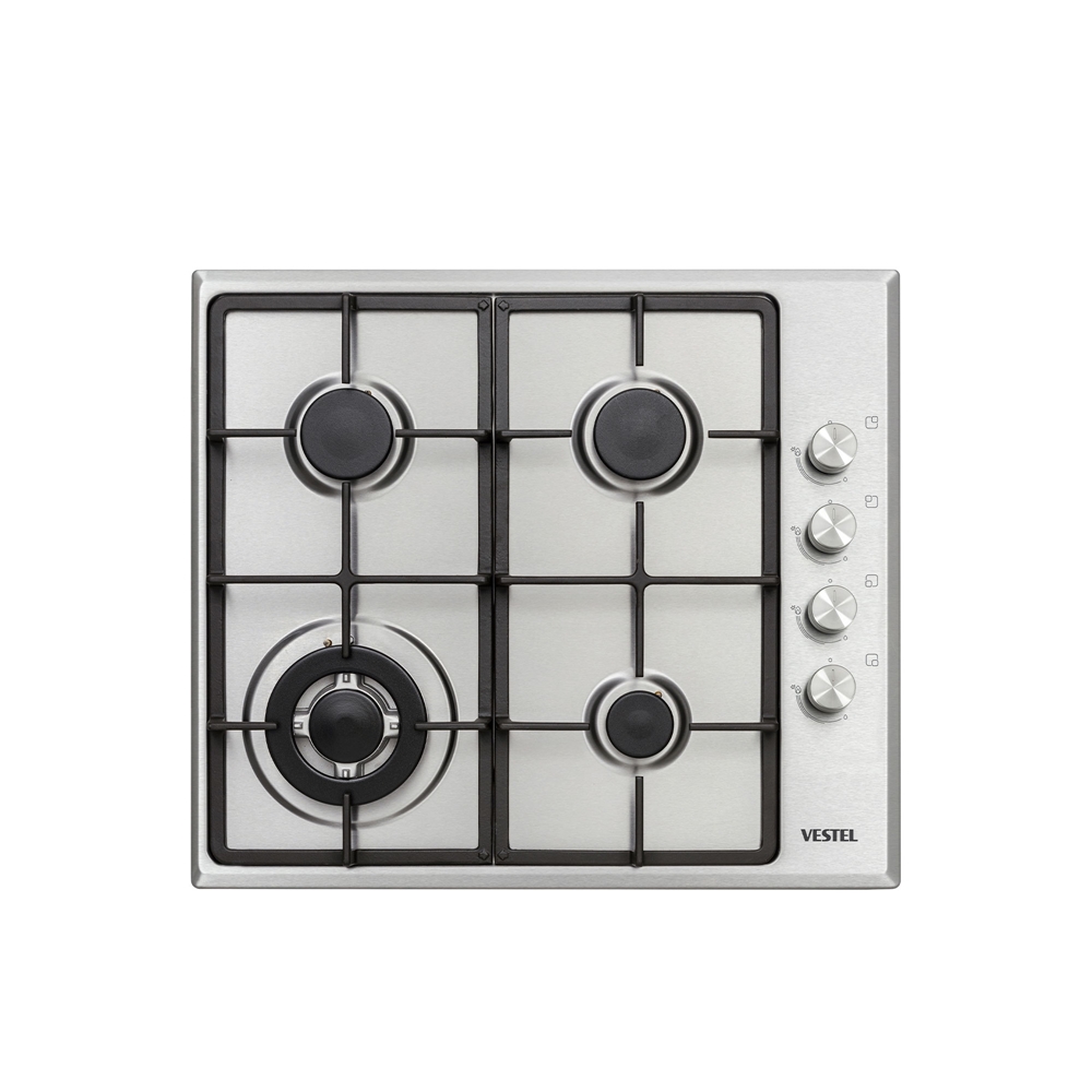Vestel AO-6004 X-DW 60 cm 4 Gözü Gazlı (1 Gözü Wok'lu) Ankastre Ocak