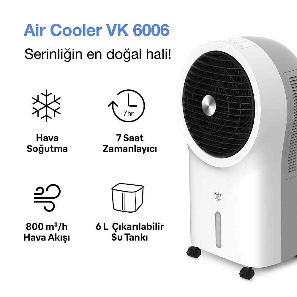 Fakir Air Cooler VK 6006 Hava Soğutucu görsel 2