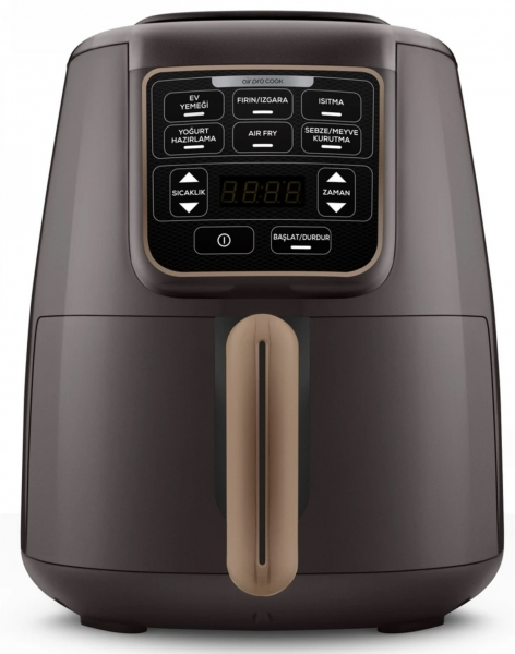 Karaca Air Pro Cook XL 2 in 1 Konuşan Walnut Brown Air Fryer