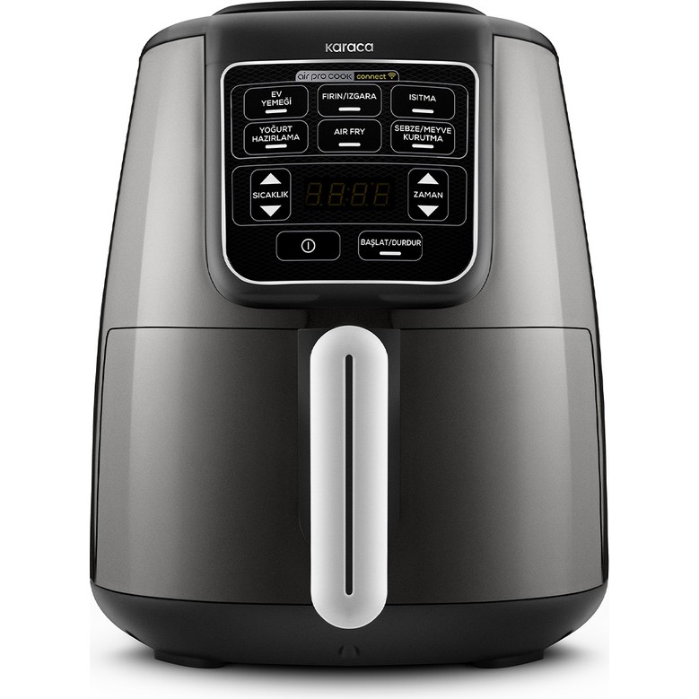 Karaca Connect Air Pro Cook XL 2 in 1 Uzaktan Erişimli Airfryer Shadow Grey 4L görsel 3
