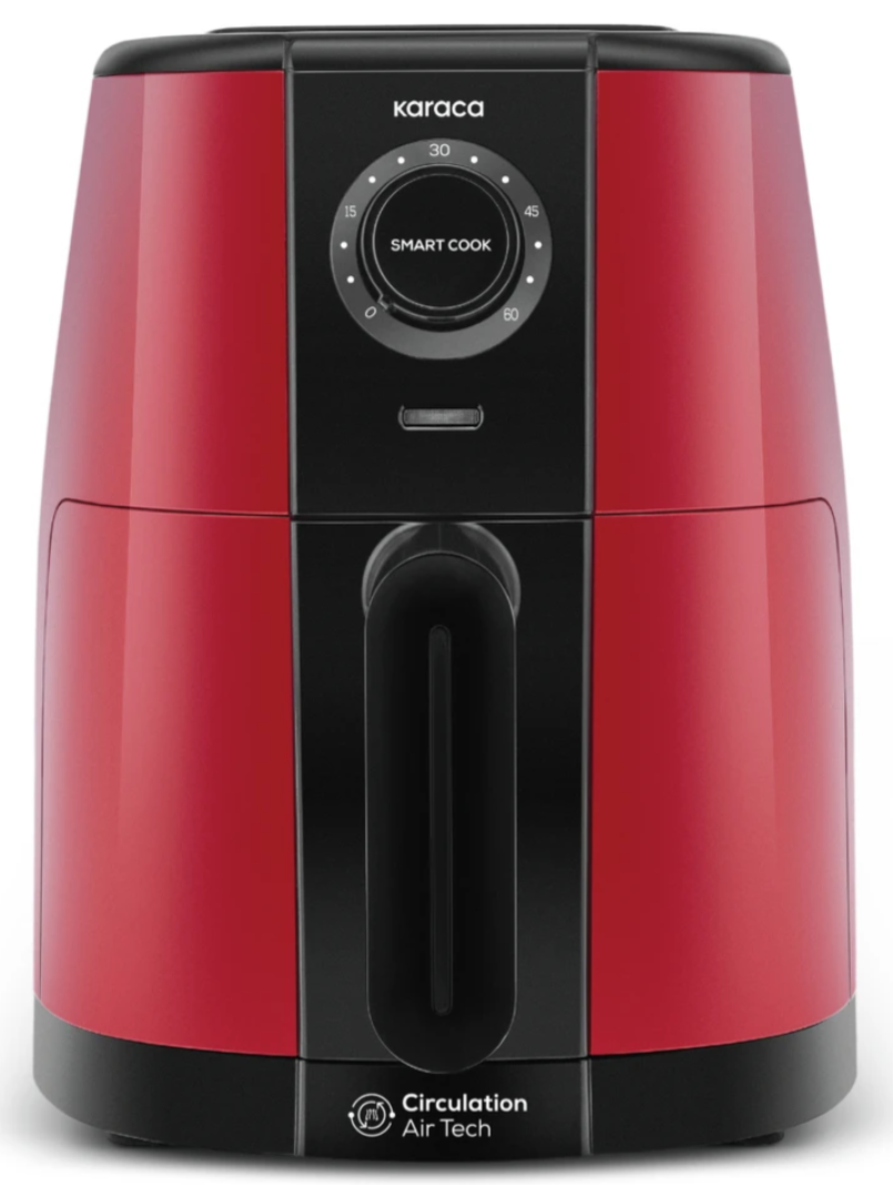 Karaca Smart Cook 60 Dakika Zaman Ayarlı Compact Air Fryer KIRMIZI